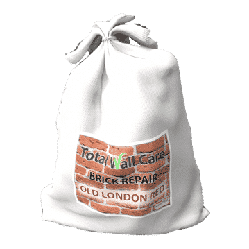 A bag of Total Wall Care Brick Repair Mortar - Old London Red