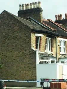 Image of house collapsing in Lewisham
