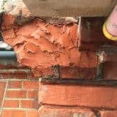 Series of pictures showing how to repair broken brick