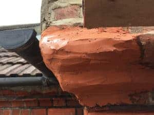 Some shaping to brick repair