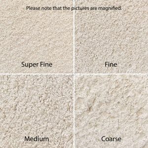 Pictures show grades of pointing mortar from Steadfast Specialist Products