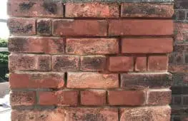 During brick repair
