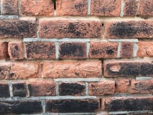 Brick faces eroded