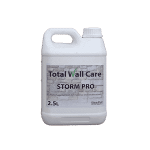 Picture of a 2.5L Jerry Can of Total Wall Care Storm Pro water-repellant protective coating.