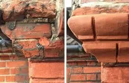 Picture showing repair of broken bricks