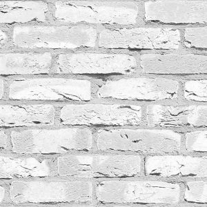 Brick wall tinted white