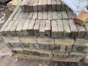 Pallet of aged bricks
