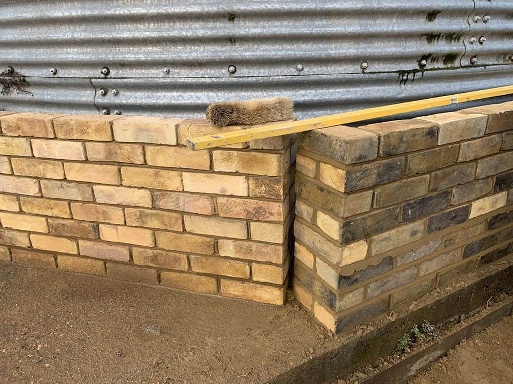 Original and aged bricks