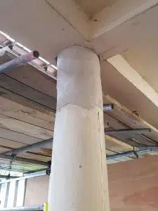 Concrete Column Being Repaired