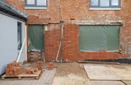 Brickwork Restoration underway