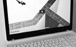 video playing on laptop