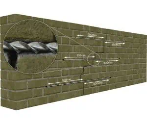 crack stitching a brick wall